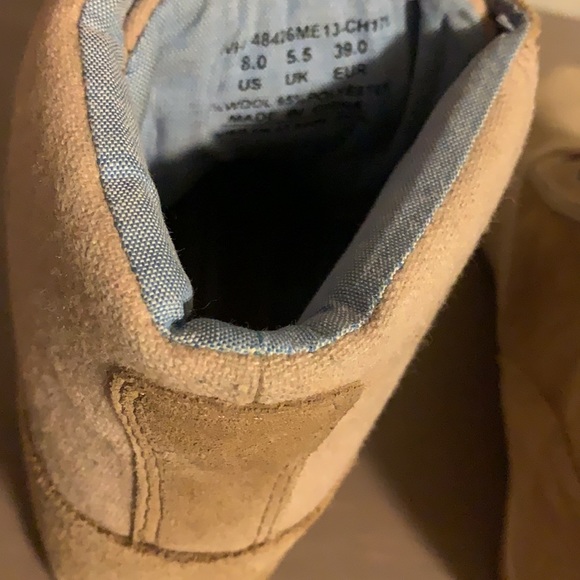 Keds Tan Suede High Top Wedge Sneakers - Women’s Size 8 - Picture 6 of 8